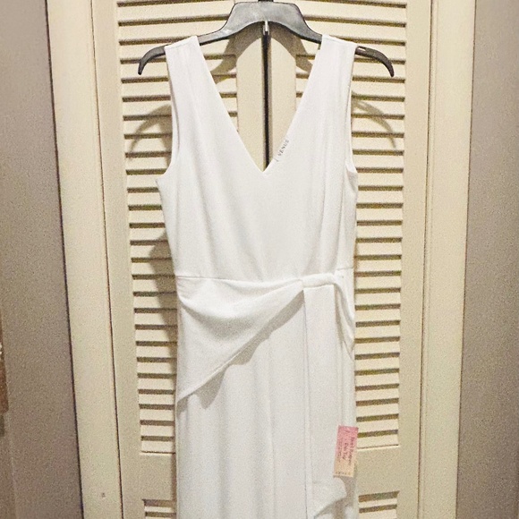 NWT VENUS Women's Wide Leg Solid White Jumpsuit - Picture 1 of 6
